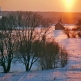 Зимний закат на Кижах